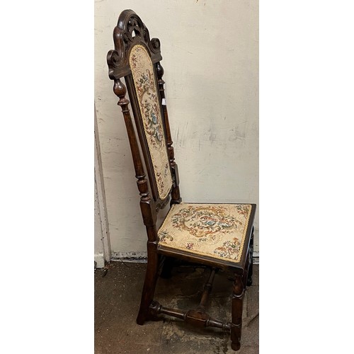 12 - Antique High Back Chair.