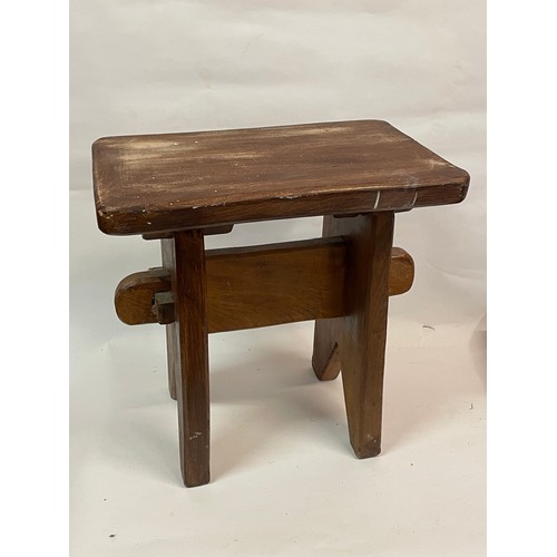 40 - Vintage Heavy Gauge  Stool. 46 x 29 x 46 cms