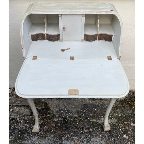 41 - Vintage Painted Bureau 72 x 52 x 102 cms