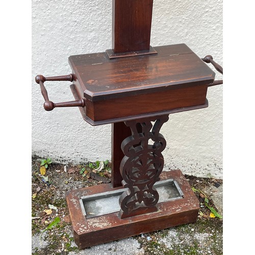 42 - Antique Tree Style Hall Coat / Stick Stand. 204 x 77 cms