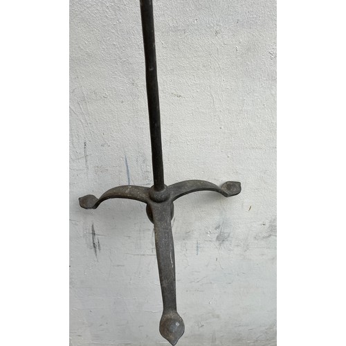 43 - Two Antique Style Adjustable Iron Floor Standing Lights. Tallest 160 cms  (2)