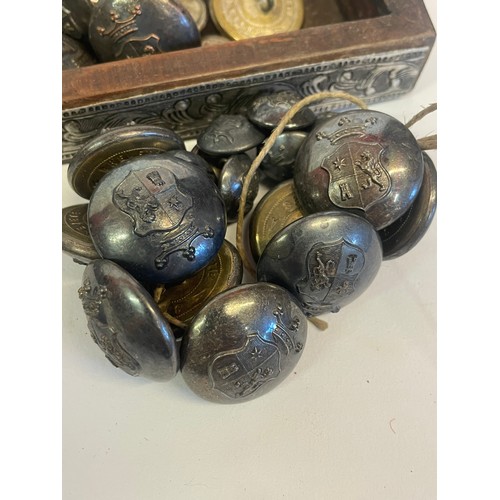 333 - A Large Selection Of Antique Military  Buttons.