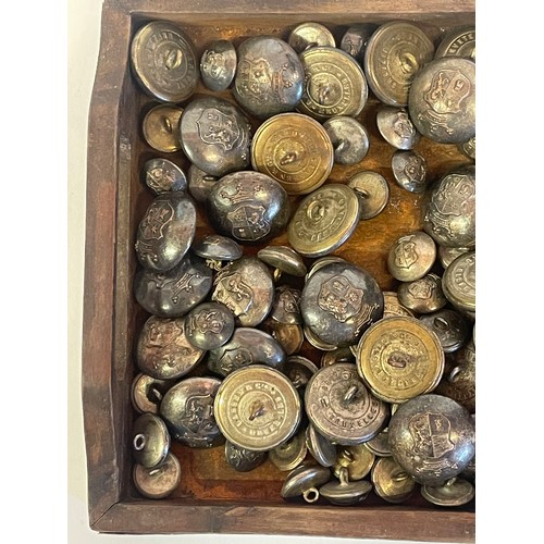 333 - A Large Selection Of Antique Military  Buttons.