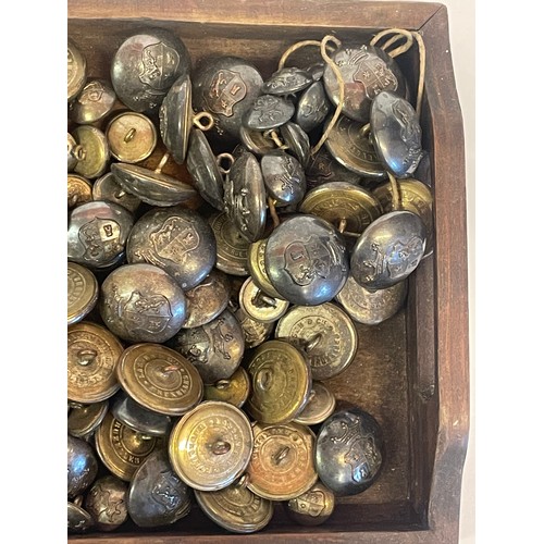 333 - A Large Selection Of Antique Military  Buttons.