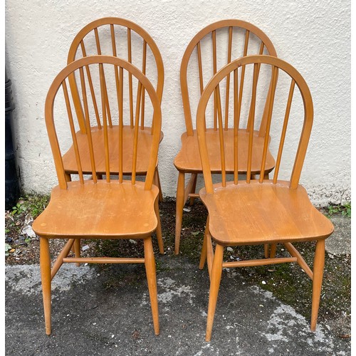 47 - Four Light Ercol Stick back Chairs (4)