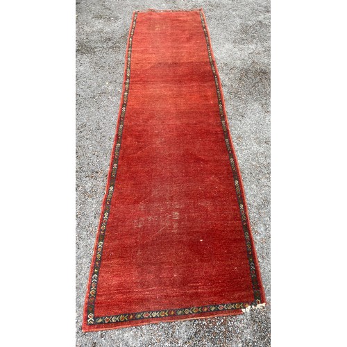 80 - Hand Made Ground Runner. 362 x 93 cms