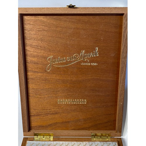 533 - Two Wooden Fastening Collectable Boxes Containing a Collection of Dutch Cigars to Include Justus van... 