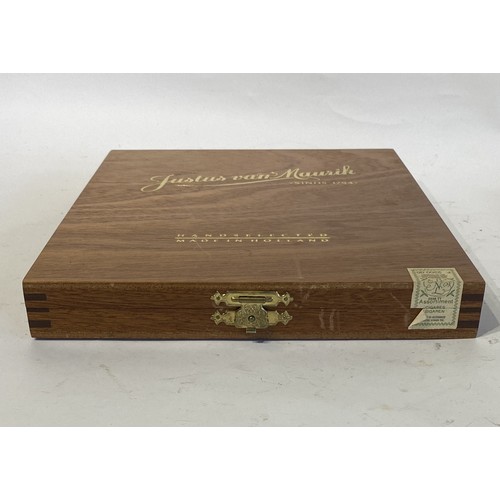 533 - Two Wooden Fastening Collectable Boxes Containing a Collection of Dutch Cigars to Include Justus van... 