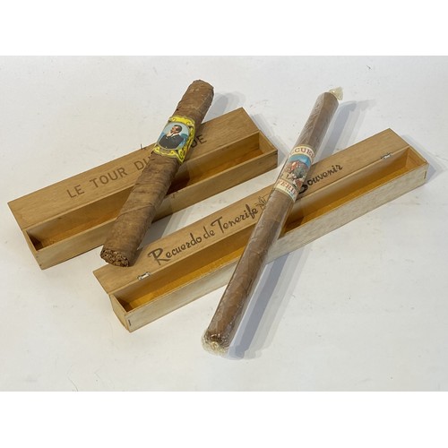 535 - Two Large Boxed Vintage Souvenir Cigars to Include Recuerdo de Tenerife and Le Tour Du Monde. Larges... 