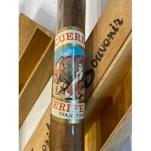 535 - Two Large Boxed Vintage Souvenir Cigars to Include Recuerdo de Tenerife and Le Tour Du Monde. Larges... 