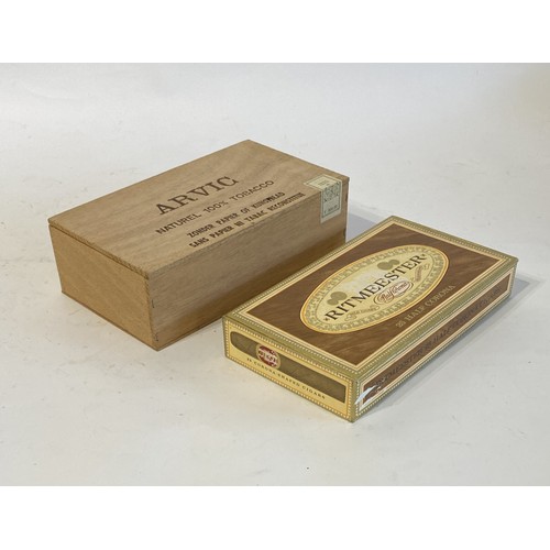 537 - Two Boxes of Vintage Cigars to Include Individually Packaged Ritmeester Half Corona Cigars and an Un... 