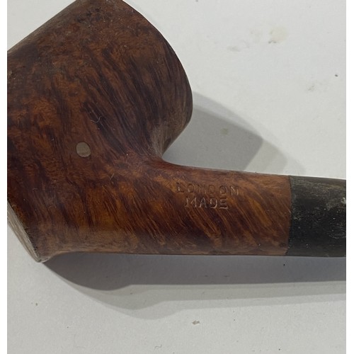 540 - Collection of Eight Vintage Smoking Pipes to Include Wooden, Leather and Carved Examples. Longest 18... 