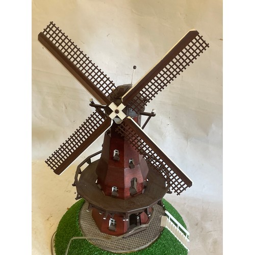 74 - Scratch Built In Europe Wood Windmill With Moving Parts That Include Blades And Head Along With A Li... 