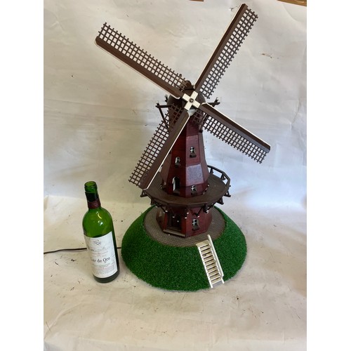 543 - Scratch Built In Europe Wood Windmill With Moving Parts That Include Blades And Head Along With A Li... 