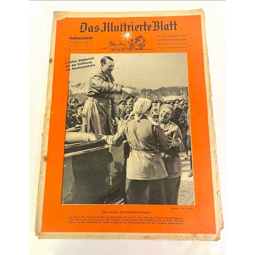 546 - German Pre WW2 Paper With Front Page Of Hitler.