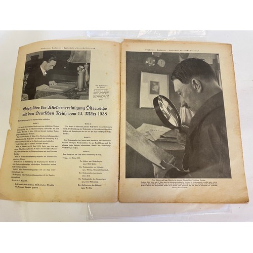 548 - Pre WW2 German Newspaper With Front Page Of Hitler .