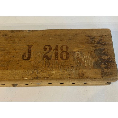 553 - Vintage Wood Cigar Mould / Transport Case to Include Cigars in Case 56cm x 11cm