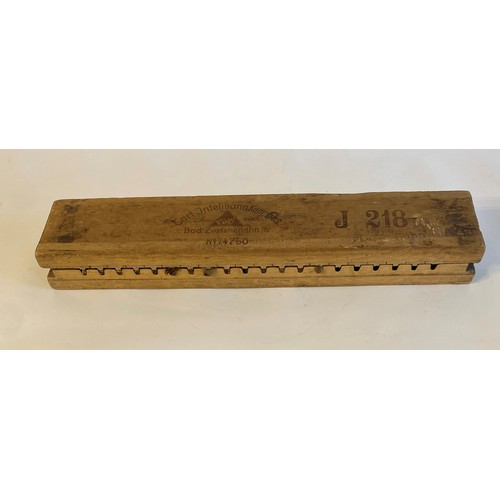 553 - Vintage Wood Cigar Mould / Transport Case to Include Cigars in Case 56cm x 11cm