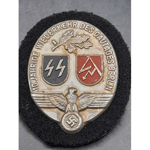 174 - GERMAN SS/SA  10 YEAR Anniversary of GAU DAY BERLIN