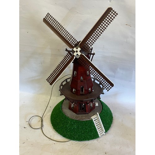 554 - Scratch Built In Europe Wood Windmill With Moving Parts That Include Blades And Head Along With A Li... 