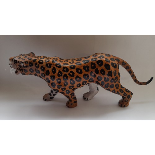 26 - Leather Clad Leopard 43cm long
