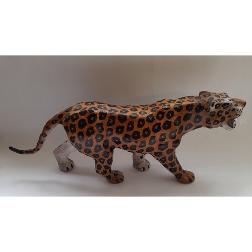26 - Leather Clad Leopard 43cm long