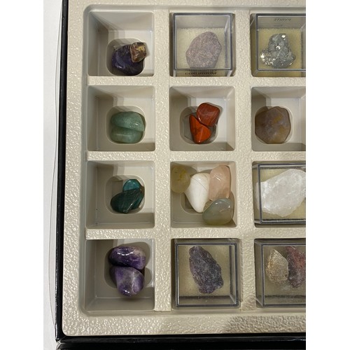 85 - Cased, Individually Displayed Gem Stones to Include Quartz, Amethyst, Limonite, Topaz Examples Etc. ... 