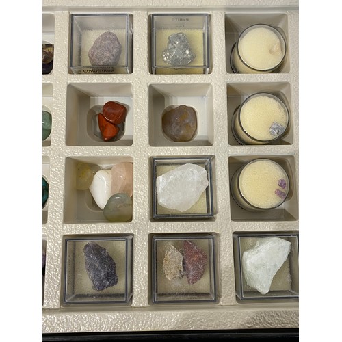 85 - Cased, Individually Displayed Gem Stones to Include Quartz, Amethyst, Limonite, Topaz Examples Etc. ... 