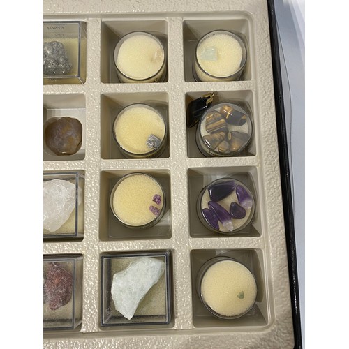 85 - Cased, Individually Displayed Gem Stones to Include Quartz, Amethyst, Limonite, Topaz Examples Etc. ... 