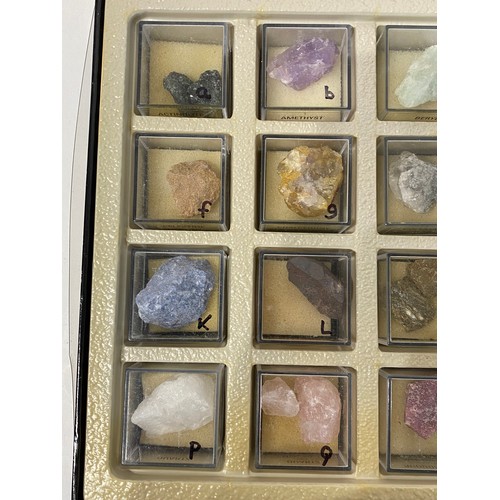 85 - Cased, Individually Displayed Gem Stones to Include Quartz, Amethyst, Limonite, Topaz Examples Etc. ... 