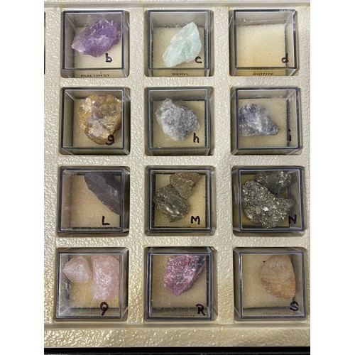 85 - Cased, Individually Displayed Gem Stones to Include Quartz, Amethyst, Limonite, Topaz Examples Etc. ... 