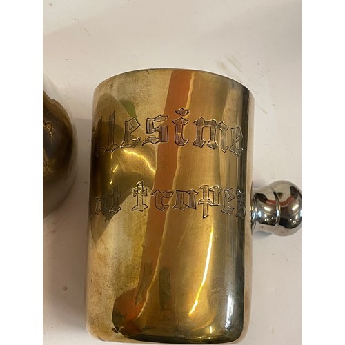 222 - Large Silver Plate Cocktail Shaker In The Form Of A Champagne Bottle. 41 cms High