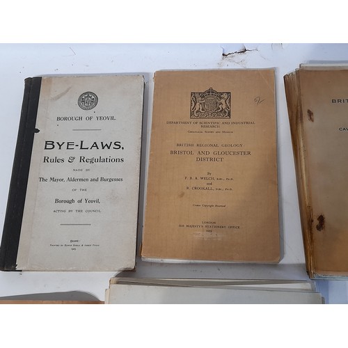 269 - Reference Books relating to Yeovil By Laws, Cave Research Group Reports, Hampshire Basin Geological ... 