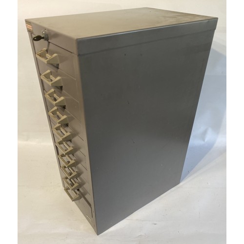 280 - Metal Filing Cabinet With Ten Drawers Related To Previous Lot Ie Drawers . 63cm x 43cm x 29cm