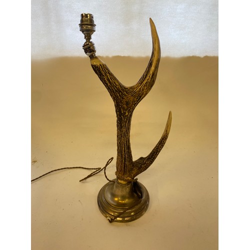 391 - Taxidermy Stag Antlers in the Form of a Lamp 48cm Height