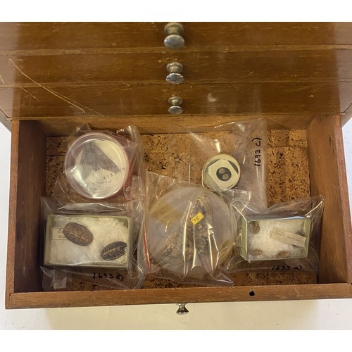 396 - A Nice Specimen Cabinet With Natural History Contents Etc.