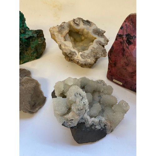 392 - Five Natural History Minerals to Include Rhodonite, Etc.