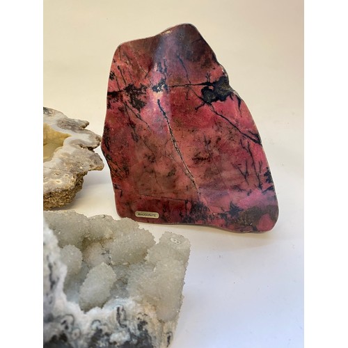 392 - Five Natural History Minerals to Include Rhodonite, Etc.