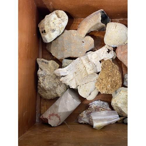 291 - Collection of Rocks , Fossils  and Minerals in Drawer Etc.