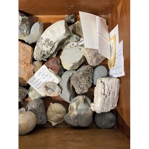 291 - Collection of Rocks , Fossils  and Minerals in Drawer Etc.