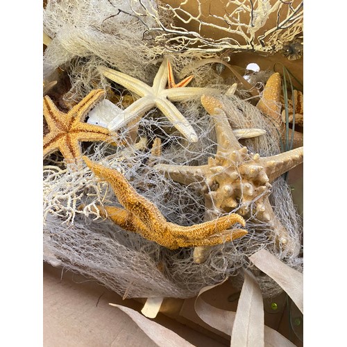 408 - Seascape Diorama to Include Dried Starfish, Sea Fan Etc.