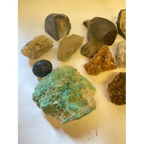 410 - Collection of Natural History Crystallised Minerals and Rocks to Include Stibiconite, Aquamarine, Ag... 