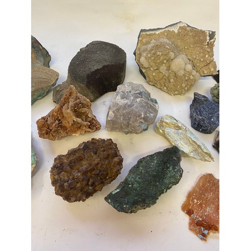 410 - Collection of Natural History Crystallised Minerals and Rocks to Include Stibiconite, Aquamarine, Ag... 