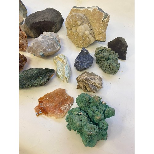 410 - Collection of Natural History Crystallised Minerals and Rocks to Include Stibiconite, Aquamarine, Ag... 