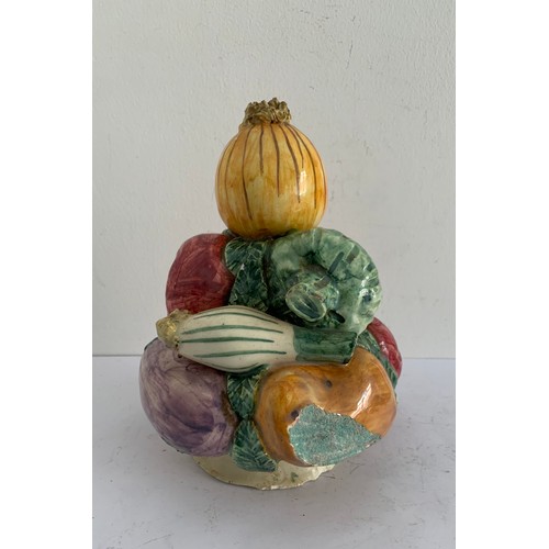 100 - Vintage Italian Majolica Faience Fruit Centrepiece af
16 cms diameter x 21 cms h