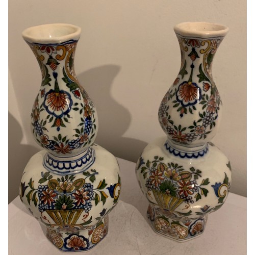 104 - Pair Of Vintage Delft Ware Vases Signed 316 K BY
12 cms diameter x 26 cms h