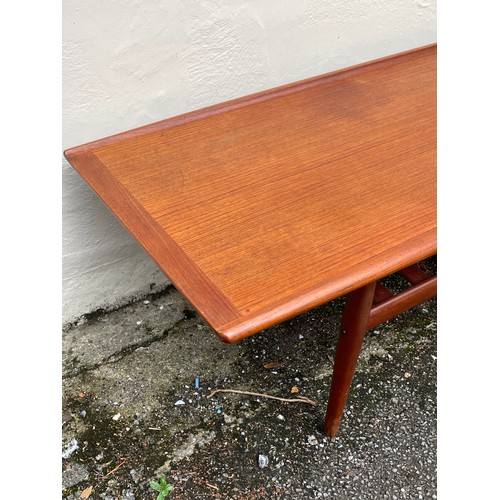 13 - Midcentury Teak Coffee Table by Grete Jalk for Glostrup Mobelfabrik 161 x 59 x 51 cms