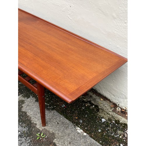 13 - Midcentury Teak Coffee Table by Grete Jalk for Glostrup Mobelfabrik 161 x 59 x 51 cms