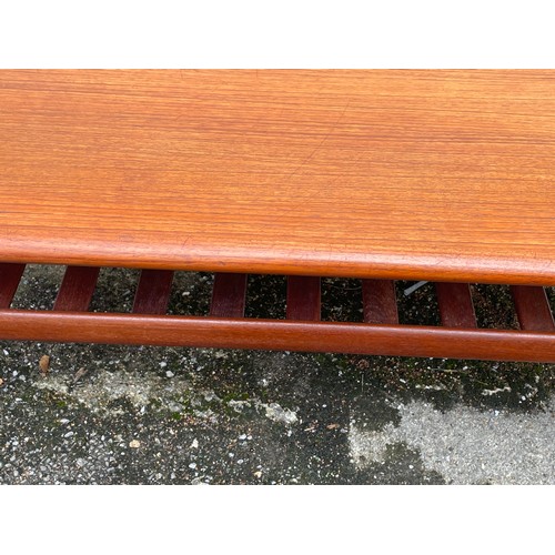 13 - Midcentury Teak Coffee Table by Grete Jalk for Glostrup Mobelfabrik 161 x 59 x 51 cms