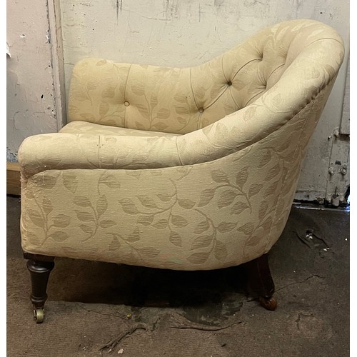 43 - Vintage Button Back Arm Chair